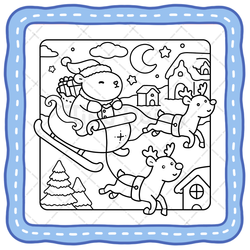 1 Fuzzy Xmas Coloring Book