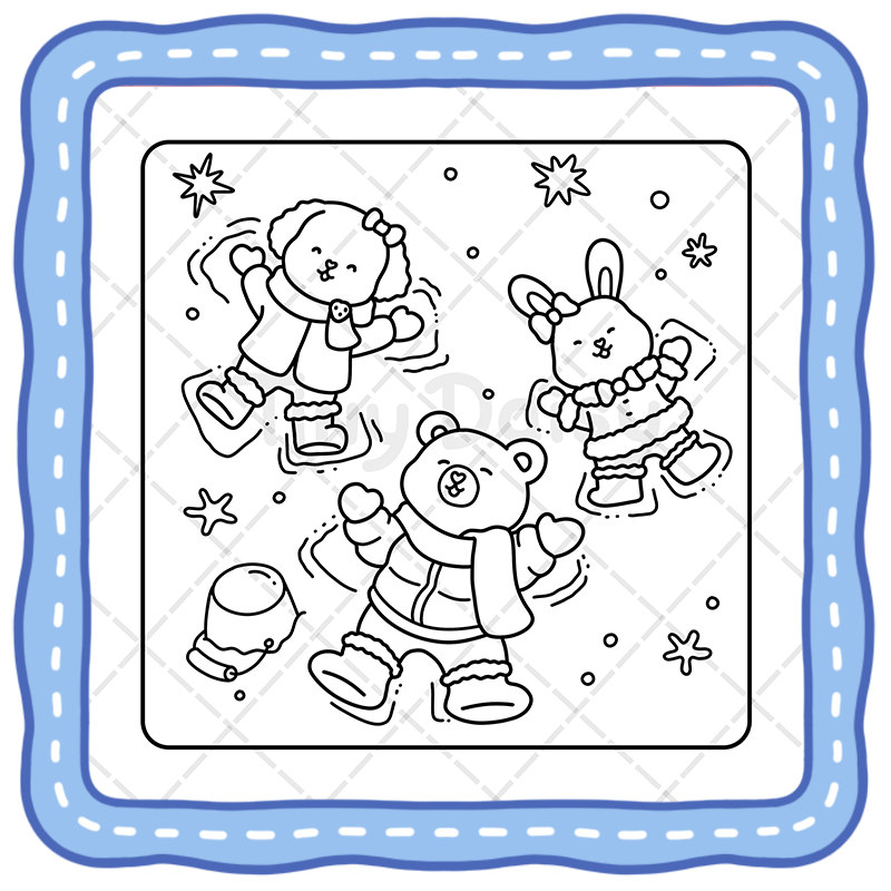 2 Fuzzy Xmas Coloring Book