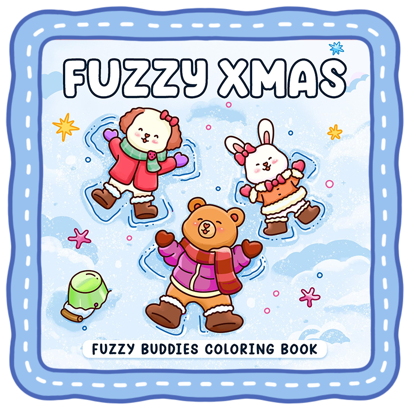 Fuzzy Xmas Cover Fuzzy Xmas Coloring Book