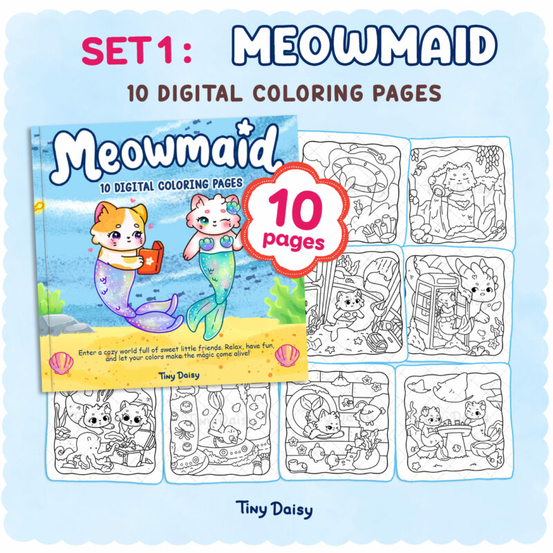 Digital 25 Set 1 : Little Meowmaid