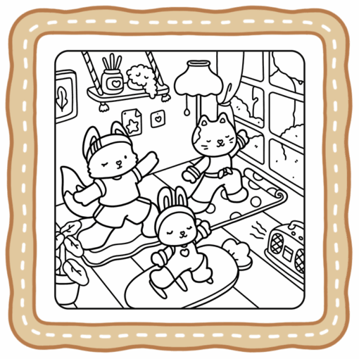 fuzzy hygge cute and cozy coloring book