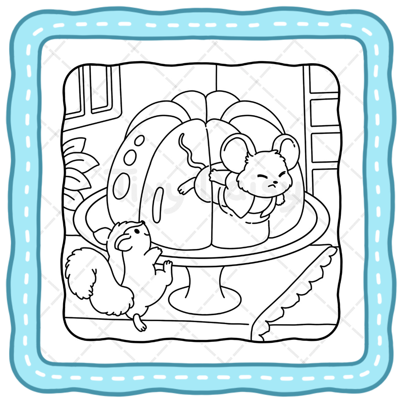 2 Little Mousey Coloring Book