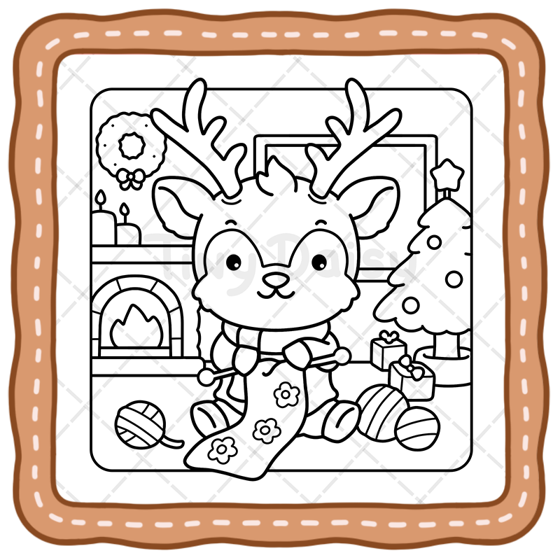 3 Cozy Christmas Coloring Book