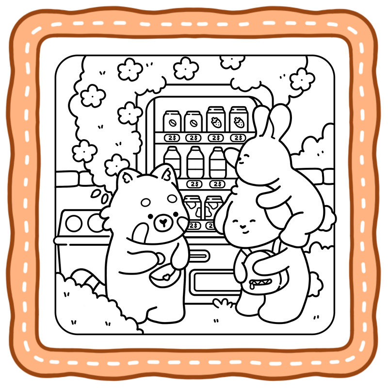 4 Tiny Buddies - Fuzzy And Buddies Coloring Book