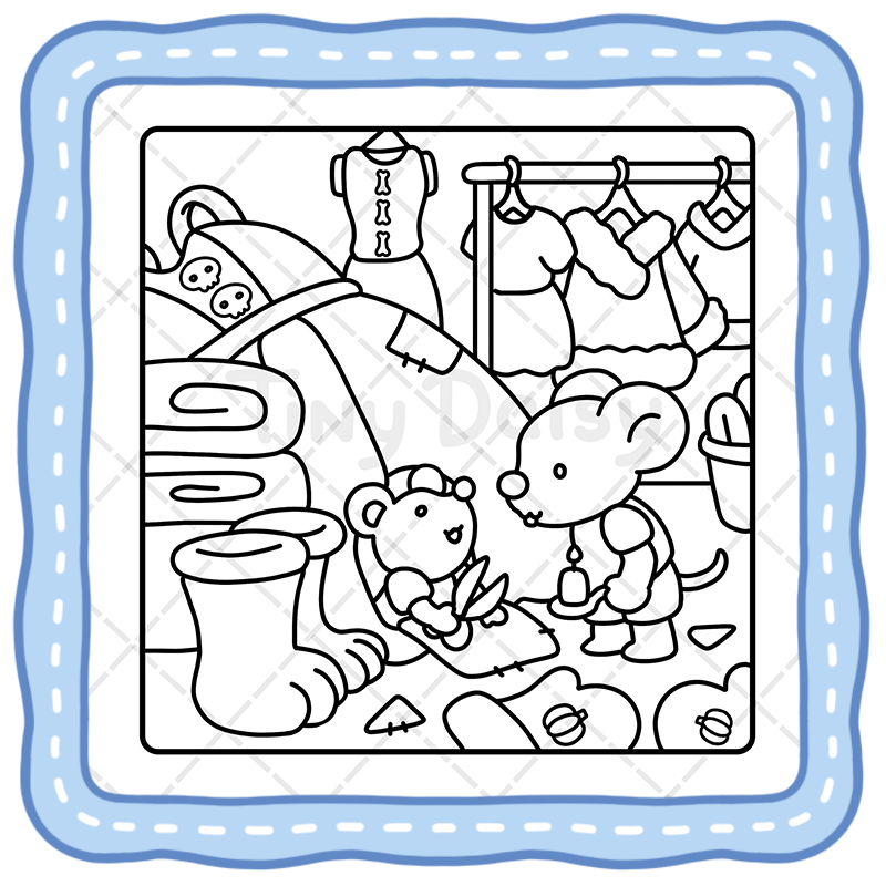 5 Spooky Wondertown Coloring Book