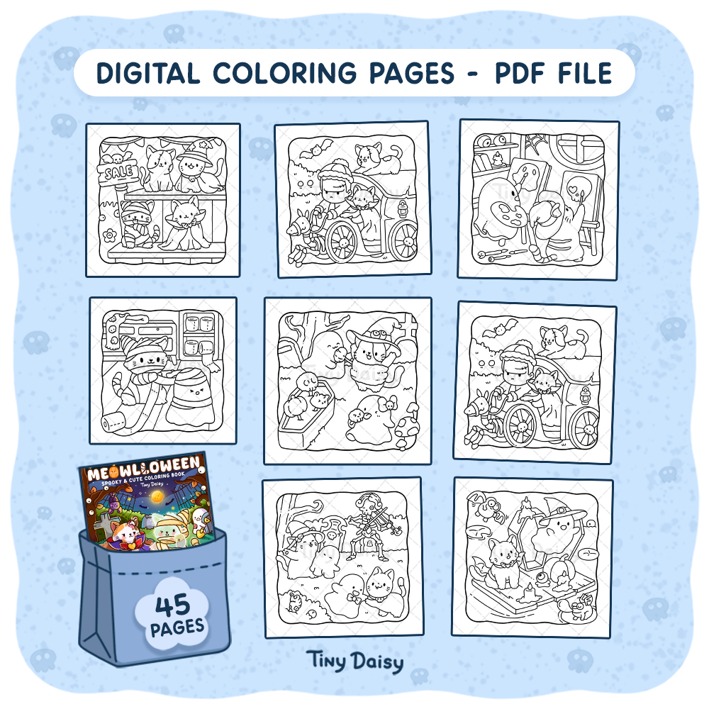 Body Meowlloween - Spooky and Cute Coloring Book