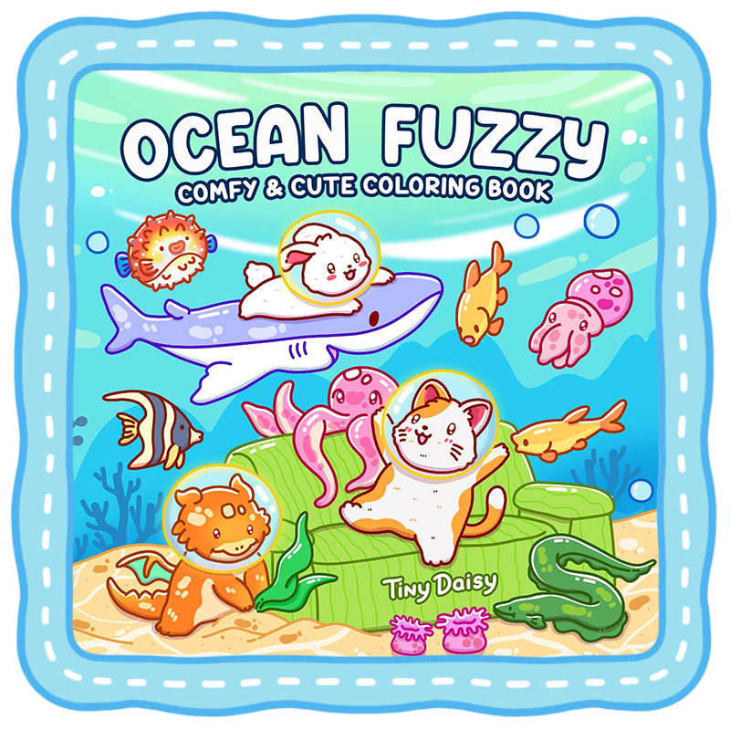 Ocean Fuzzy Coloring Book Ocean Fuzzy Coloring Book