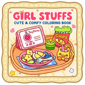Girl Stuffs Coloring Book