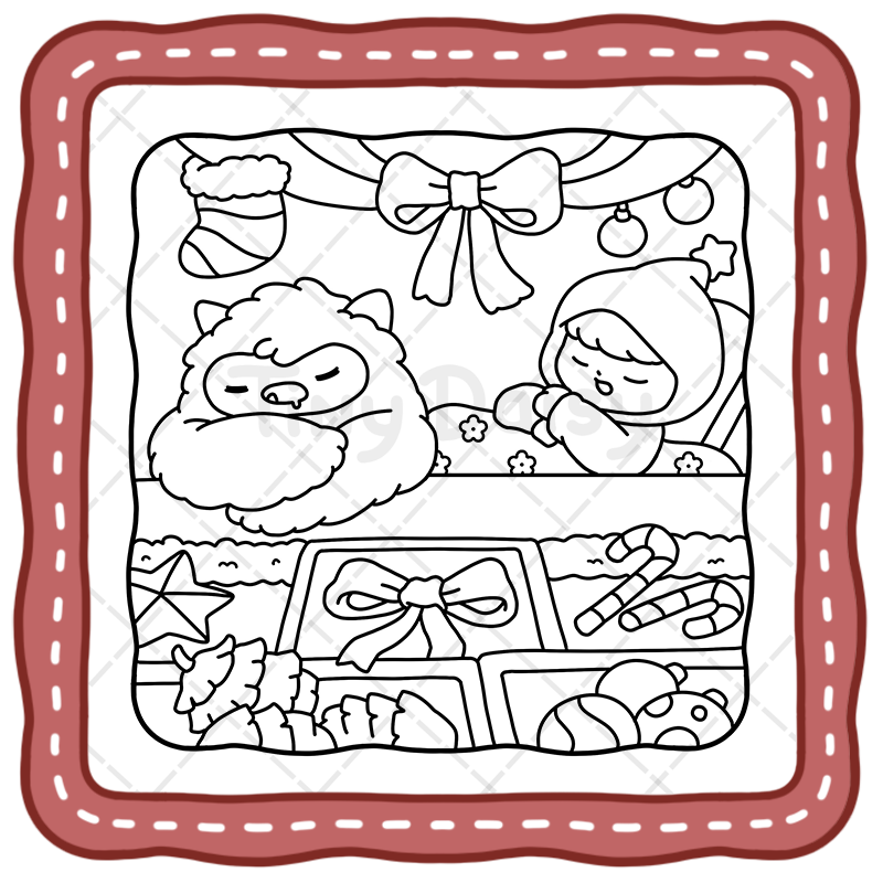 3 Xmas Moments Coloring Book