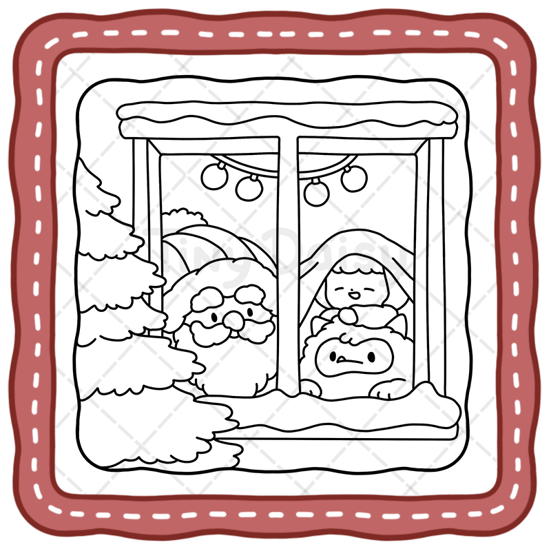 4 Xmas Moments Coloring Book