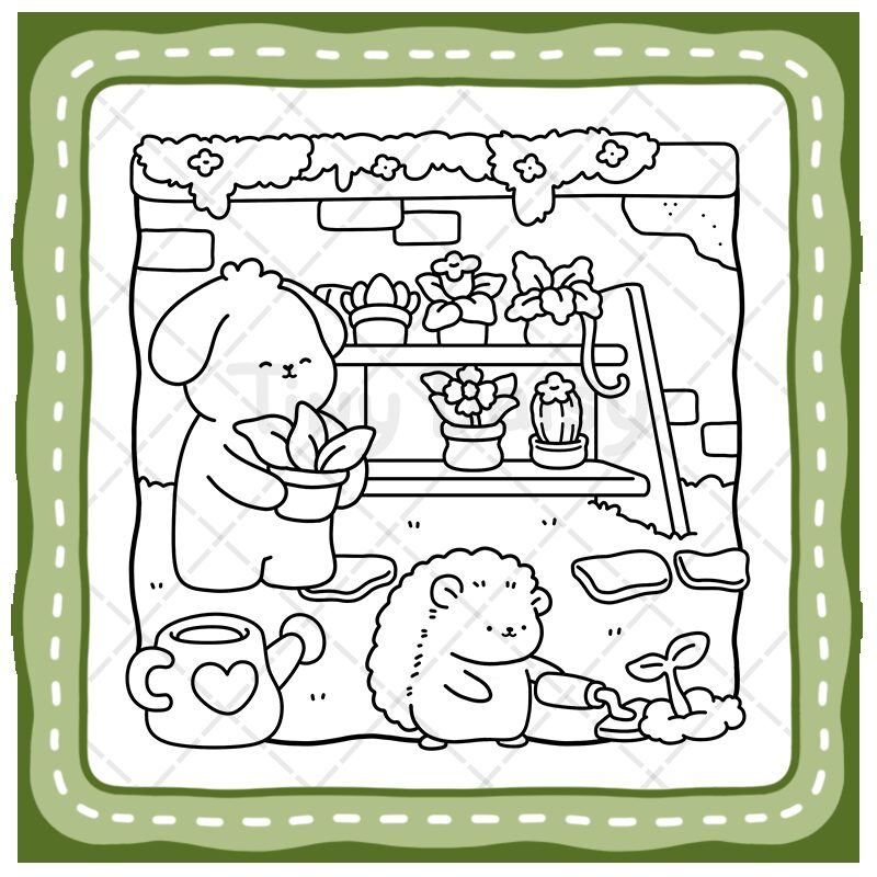 3 Fuzzy Days Coloring Book