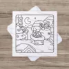 Santa's Helper Rooftop Christmas DIY Colouring Card
