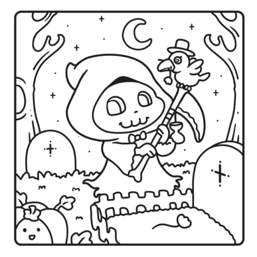 Cozy Spooky Coloring Book – Magical Cute & Spooky