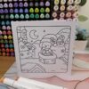 Santa's Helper Rooftop Christmas DIY Colouring Card