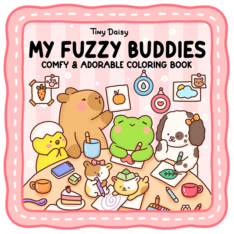 fuzzy buddies coloring book cozy daily moments