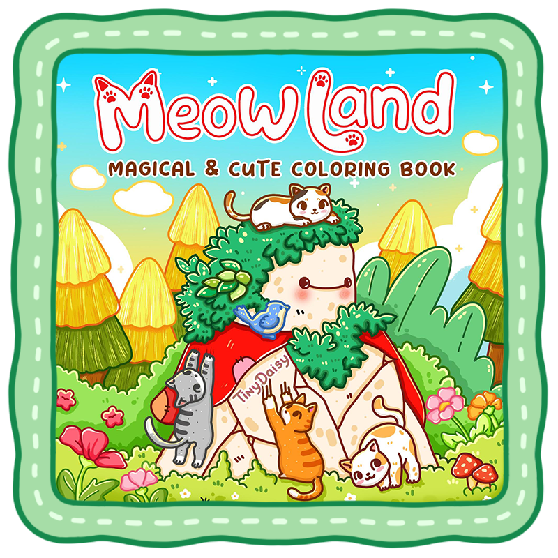 fantasy cat coloring book magical cat world