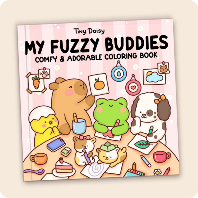 My Fuzzy Buddies – Tiny Daisy Comfy and Adorable Coloring Book for All Ages