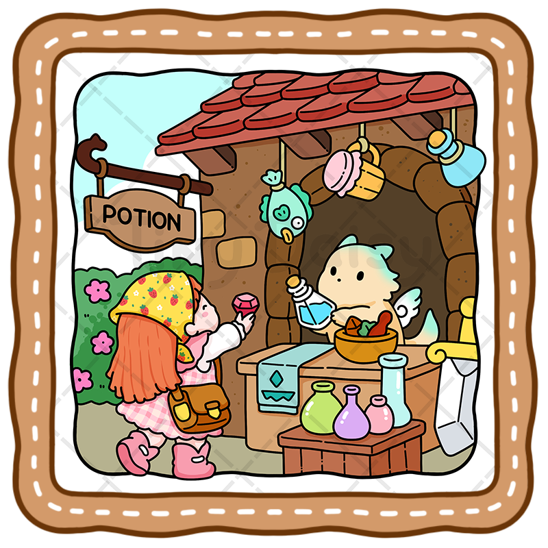 6 Tiny Tales – Cozy Fantasy Story Coloring Book (Cover Version 2: Midnight Dream, Size 8.5 x 8.5 inches)