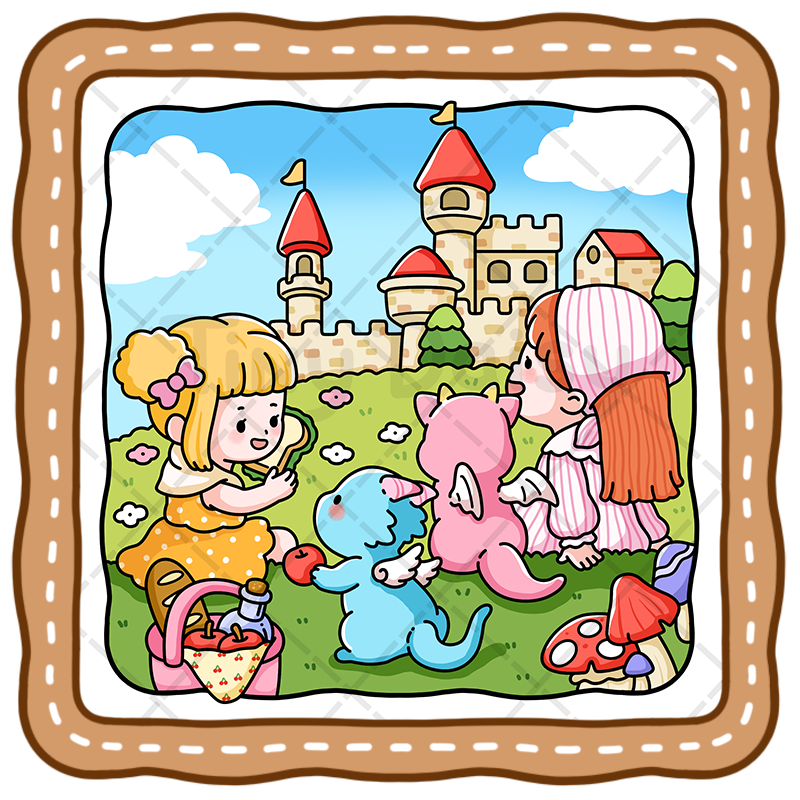 8 Tiny Tales – Cozy Fantasy Story Coloring Book (Cover Version 2: Midnight Dream, Size 8.5 x 8.5 inches)