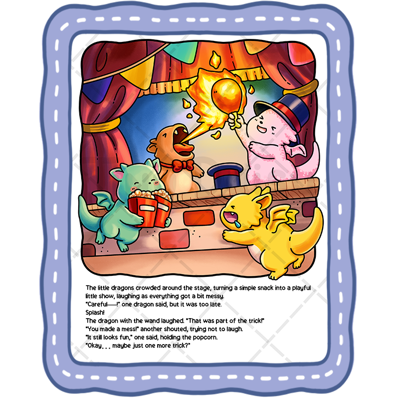 8 Tiny Tales – Fantasy Story Coloring Book (Cover Version 1: Daylight Magic, 8.5 x 11 inches)