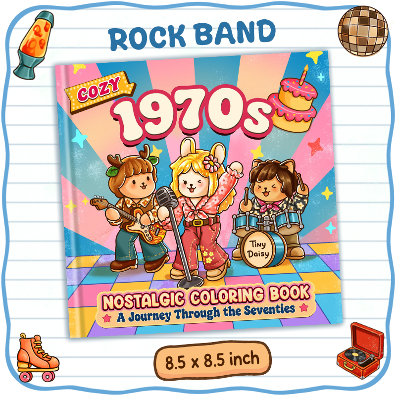 Cozy 1970s Coloring Book