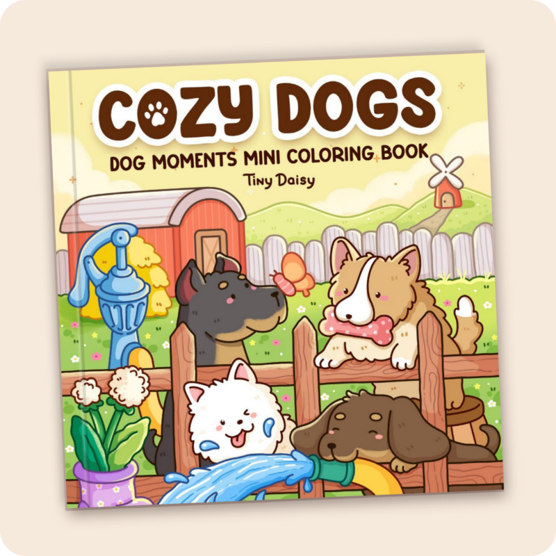 Cozy Dogs Mini Coloring Book